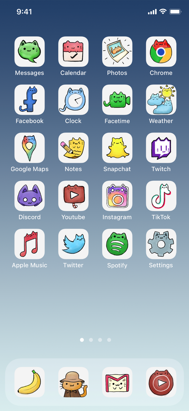 Cat icons-light mode